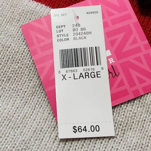 IZ BYER Sweater For Girls Size 16 XL with scarf Striped Colors  B1 - Picture 6 of 10